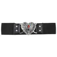 Thumbnail for Elastic Waist Belt Black Widow Heart - Kreepsville