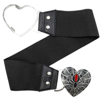 Thumbnail for Elastic Waist Belt Black Widow Heart - Kreepsville