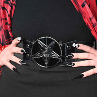 Thumbnail for Elastic Waist Belt Goat Head Black - Kreepsville