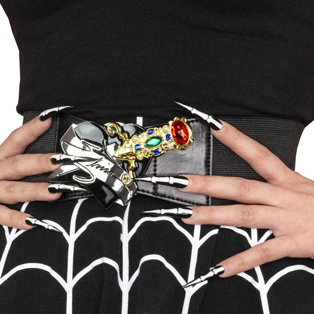 Elvira Dagger Elastic Waist Belt Black - Kreepsville