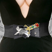 Thumbnail for Elvira Dagger Elastic Waist Belt Black - Kreepsville