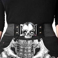 Thumbnail for Elastic Waist Belt Skull Black