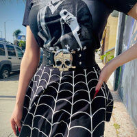 Thumbnail for Elastic Waist Belt Skull Black - Kreepsville