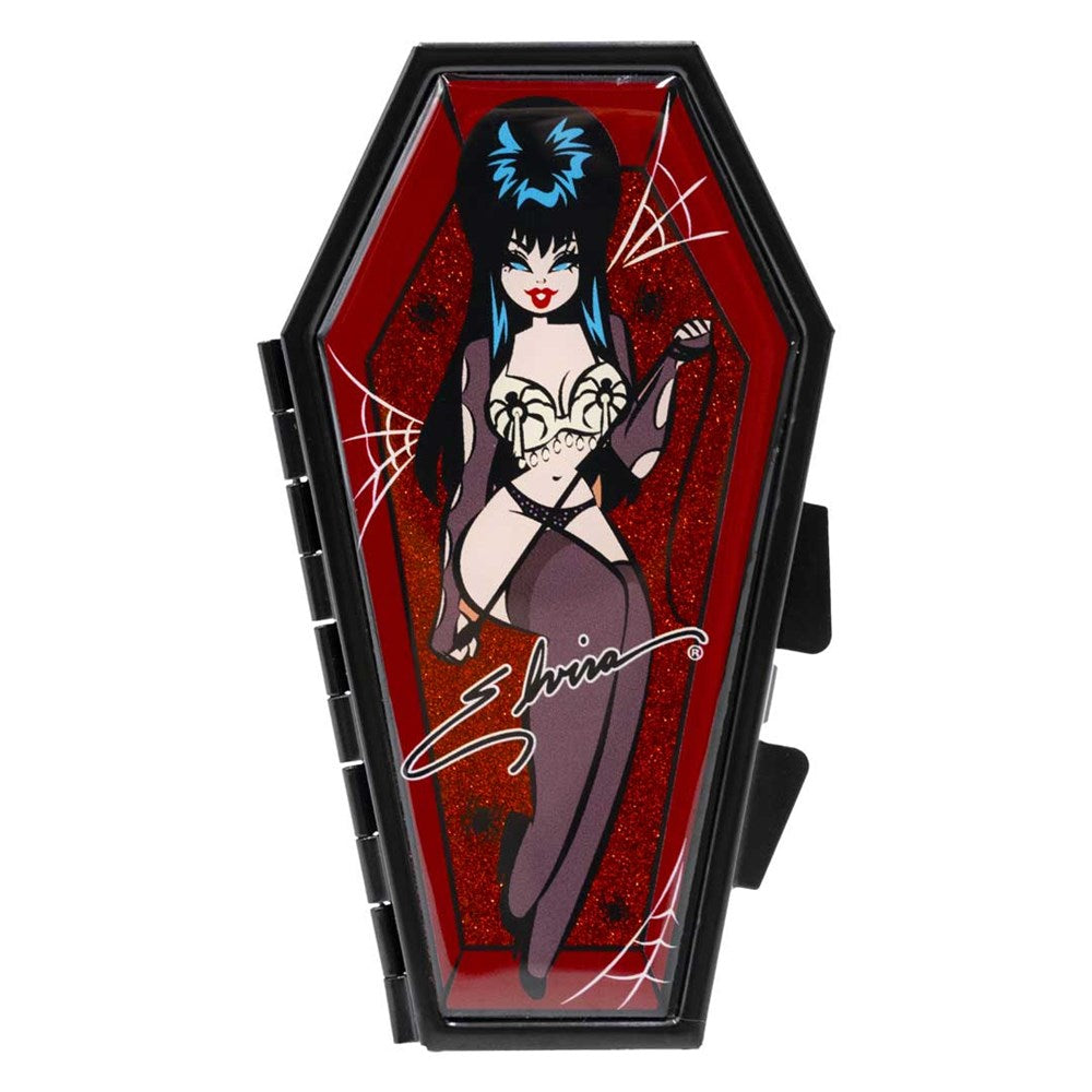 Elvira Spider Red Glitter Coffin Compact - Kreepsville