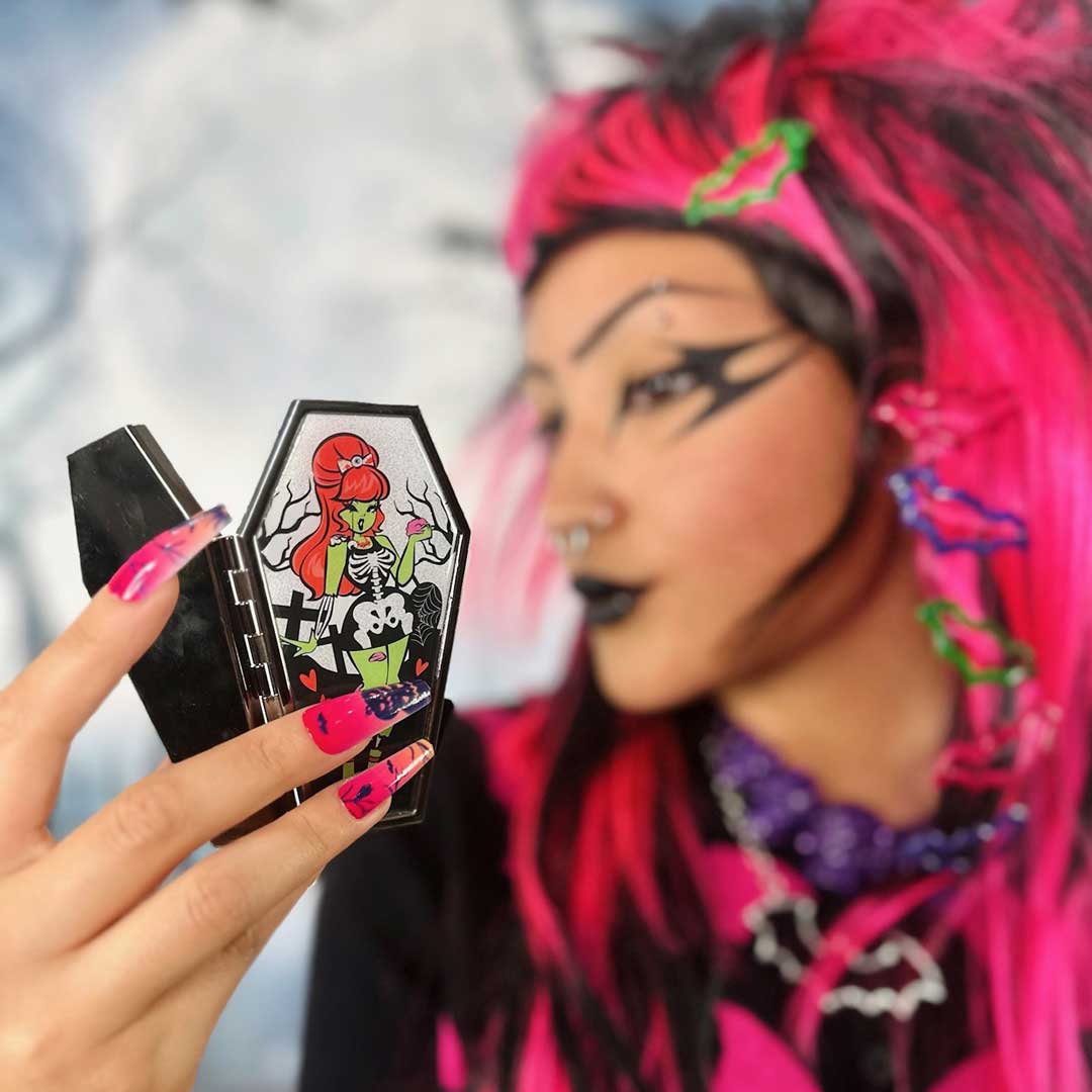 Zombie Girl Standing Coffin Compact