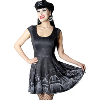 Thumbnail for Tombstone Bats Skater Dress - Kreepsville