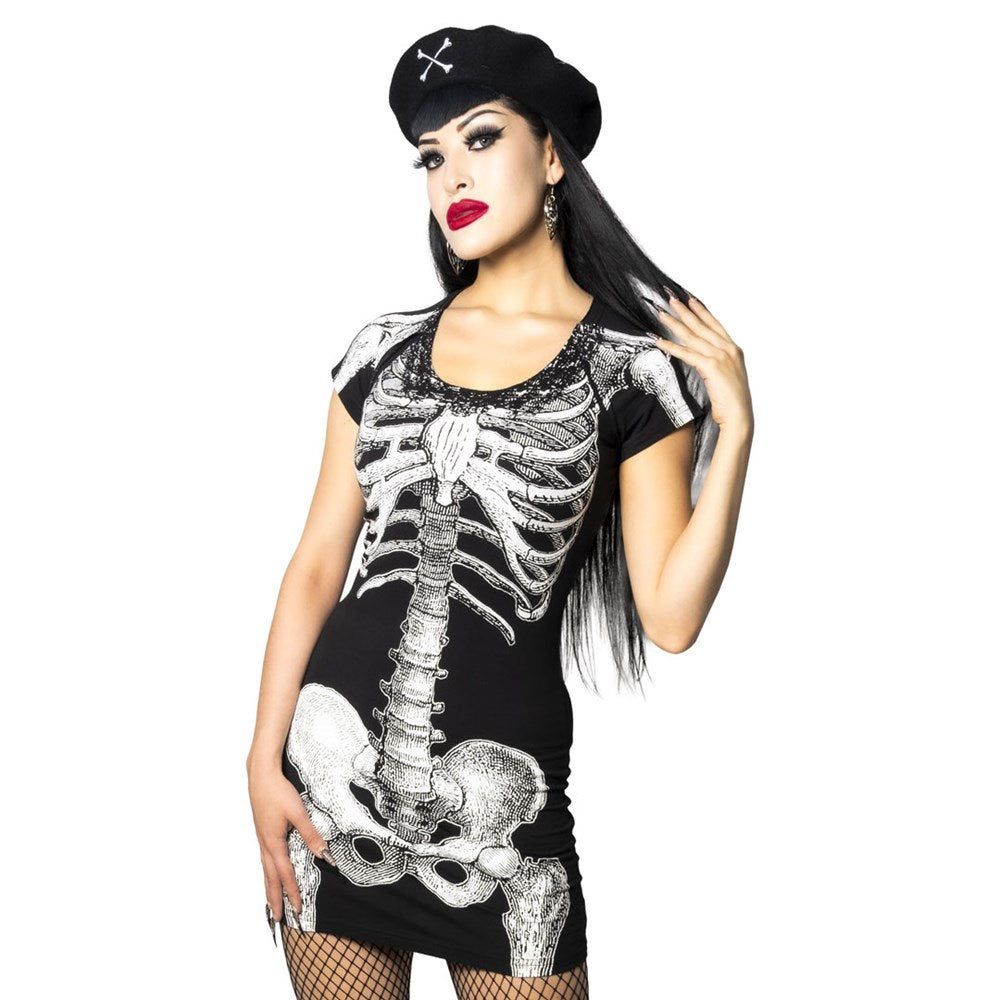 Kreepsville | White Skeleton Tunic Dress Large Kreepsville | White Skeleton Tunic Dress Large