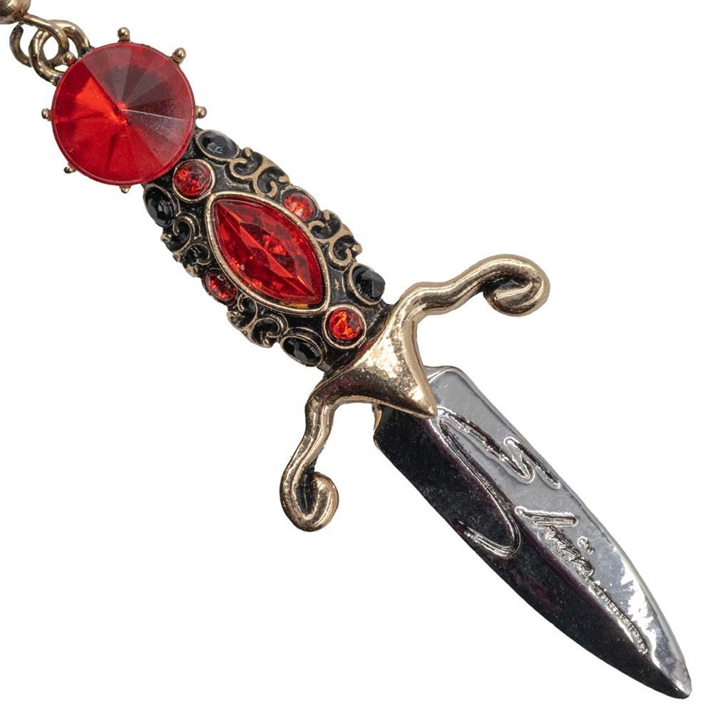 Elvira mistress of the dark crystal dagger earrings, range of