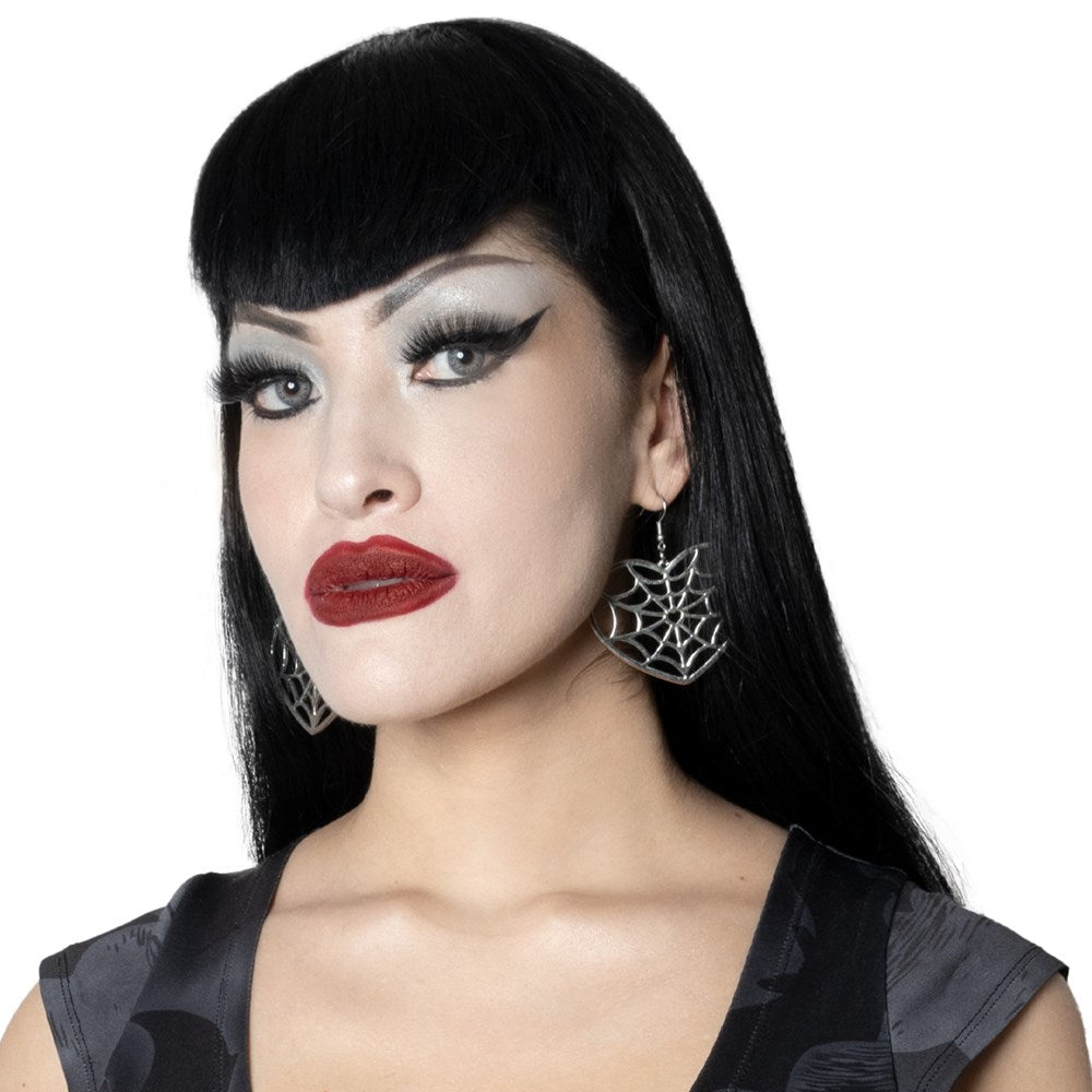 Web Heart Earring - Kreepsville