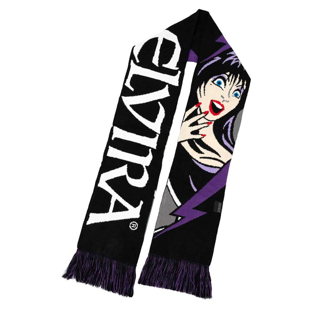 Elvira Purple Bolt Knit Scarf - Kreepsville