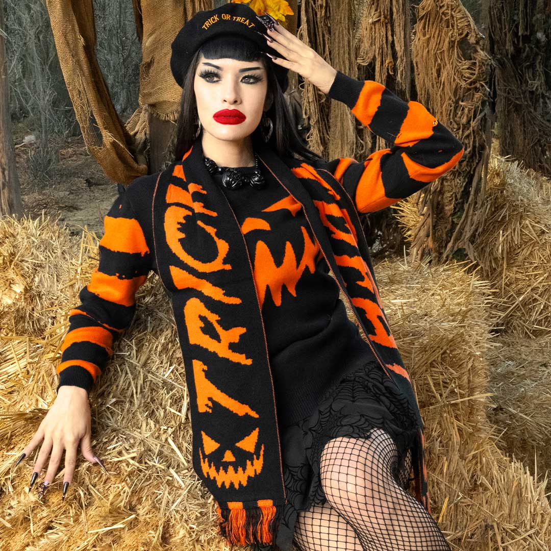 Trick Or Treat Knit Scarf - Kreepsville