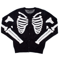 Thumbnail for Skeleton Ribcage Bones Cardigan - Kreepsville