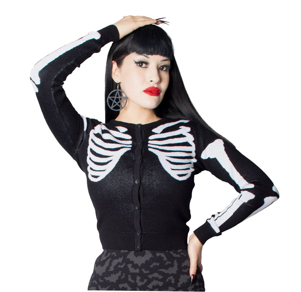 Skeleton Ribcage Bones Cardigan - Kreepsville