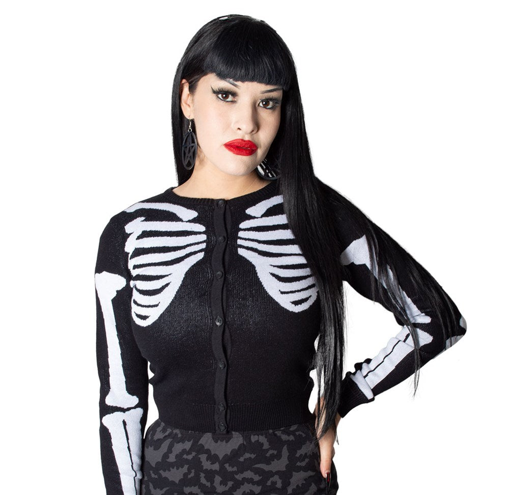 Skeleton Ribcage Bones Cardigan - Kreepsville