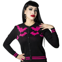 Thumbnail for Bat Flock Pink Cardigan - Kreepsville