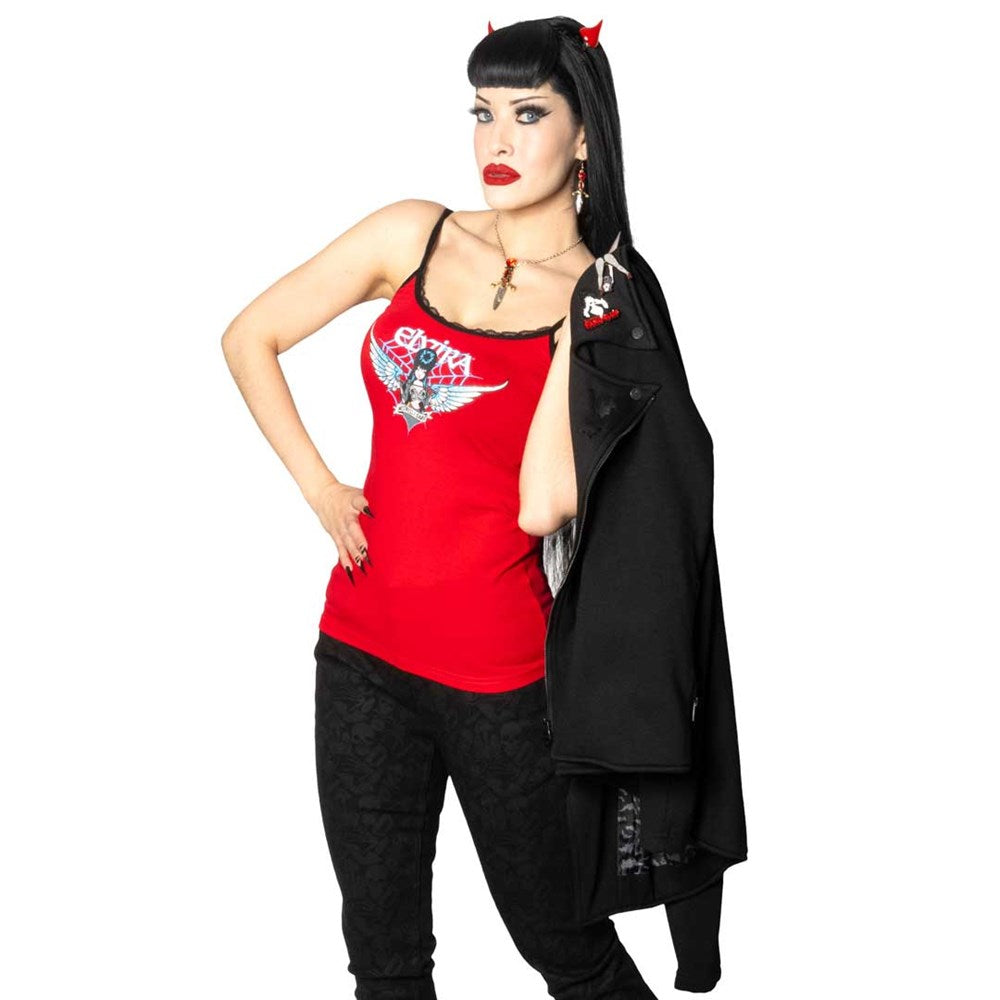 Elvira Angel Wings Red Cami Top - Kreepsville