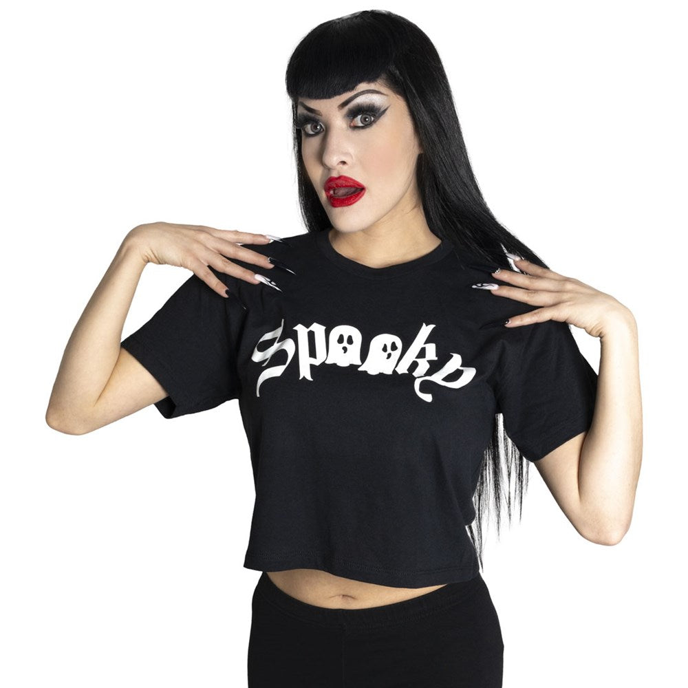 Spooky Ghost Glow Crop Top - Kreepsville
