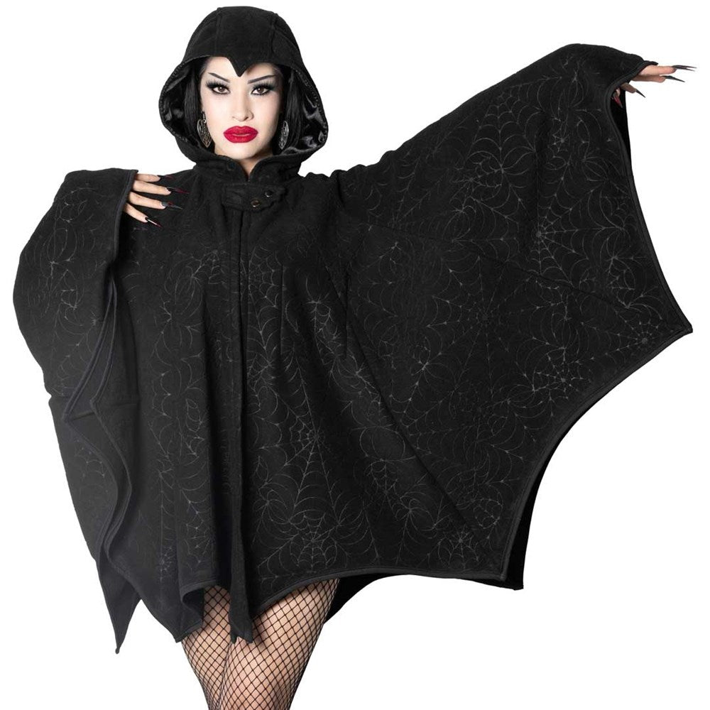 Spiderweb Embossed Web Cape - Kreepsville