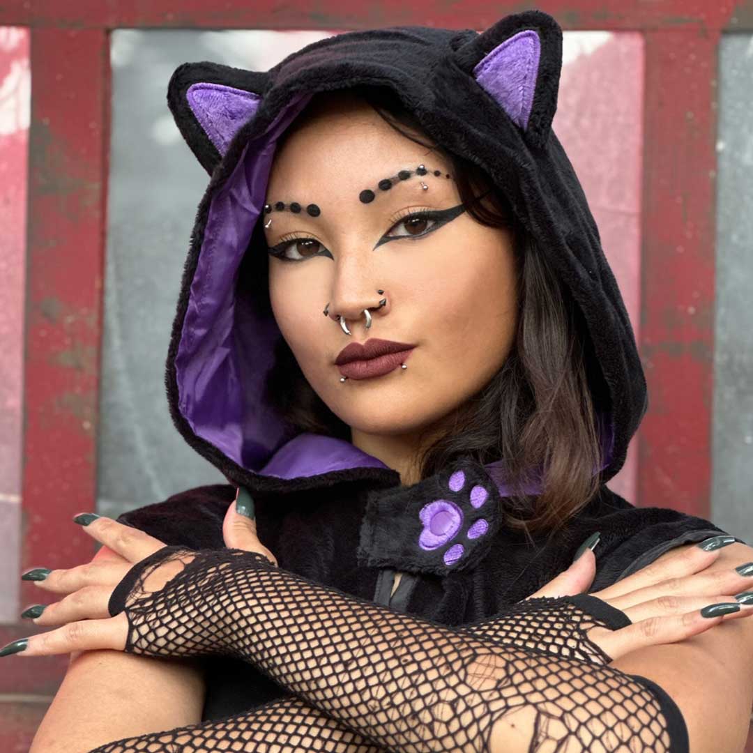 Black Cat Horror Hood - Kreepsville