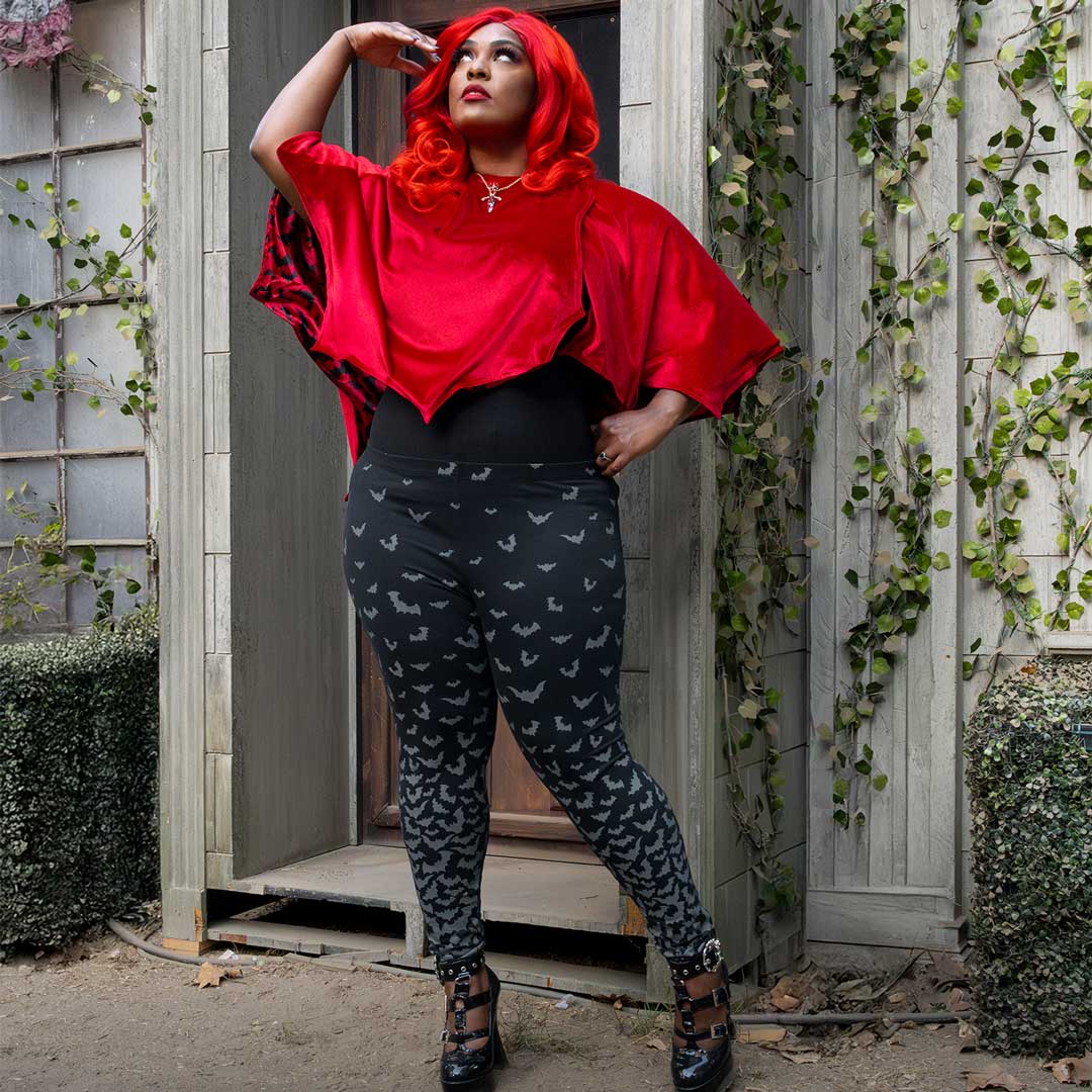 Bat Repeat Gradient Leggings - Kreepsville