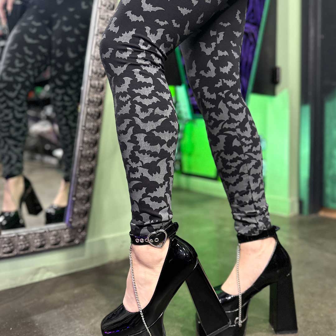 Bat Repeat Gradient Leggings - Kreepsville