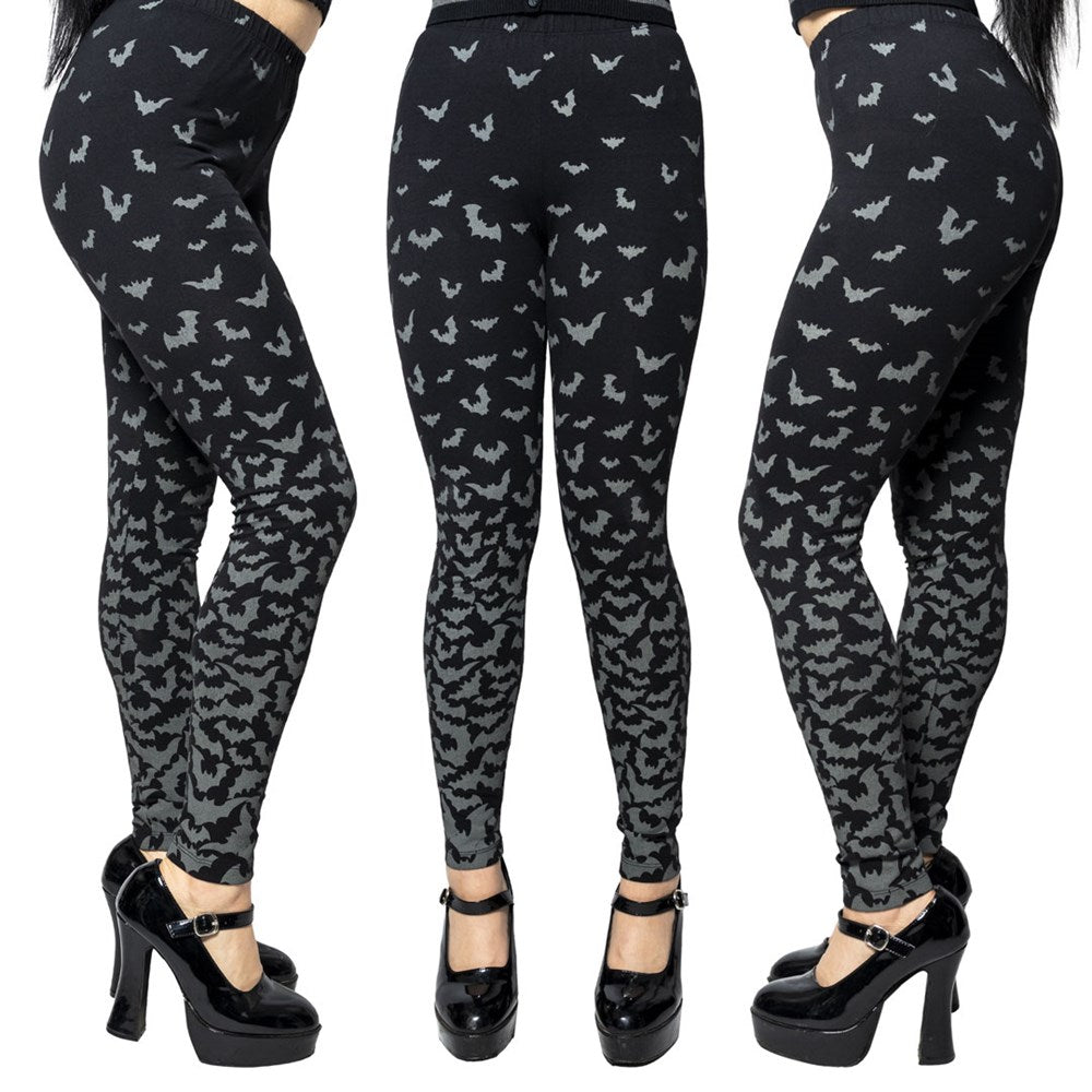 Bat Repeat Gradient Leggings - Kreepsville