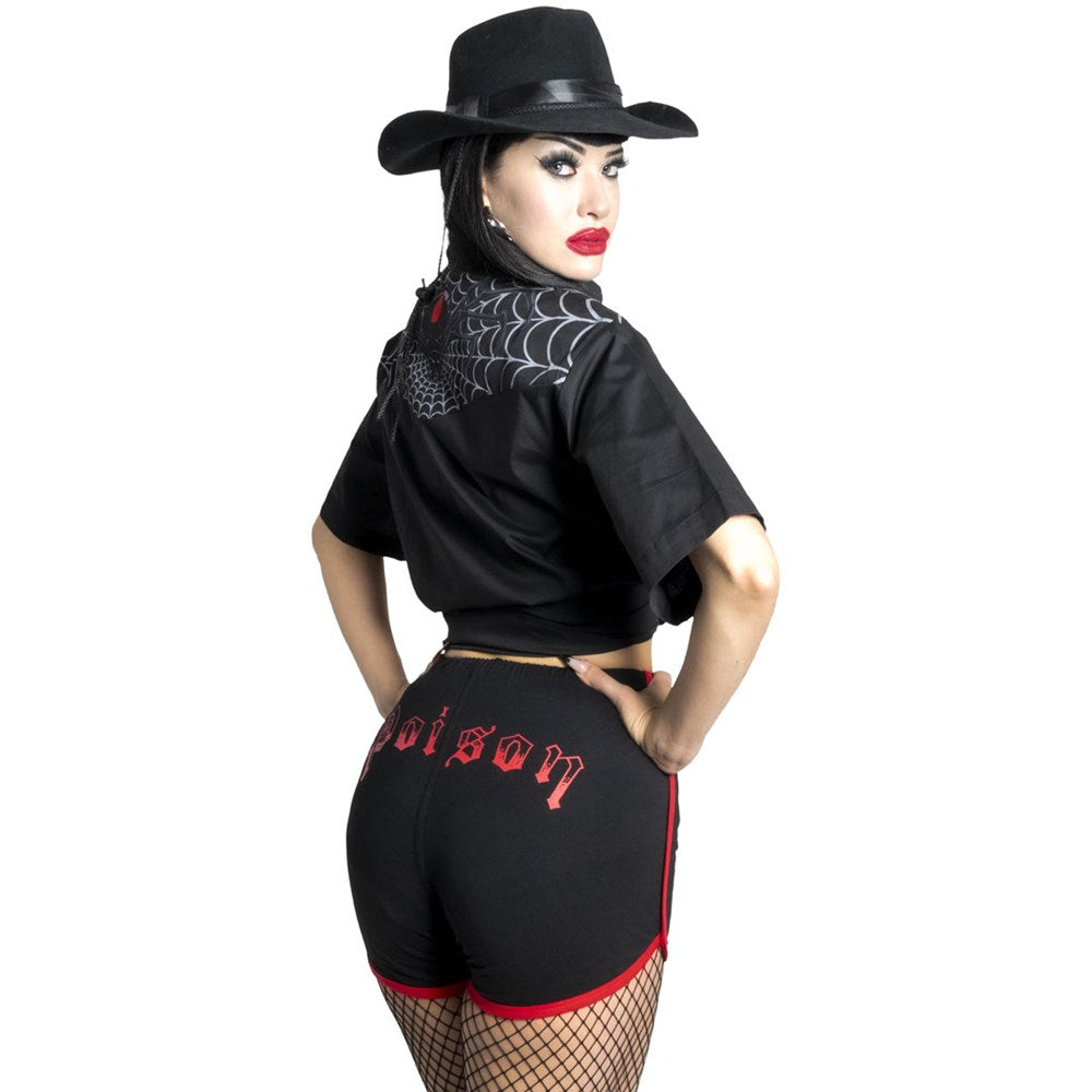 Black Widow Poison Womens Booty Shorts - Kreepsville