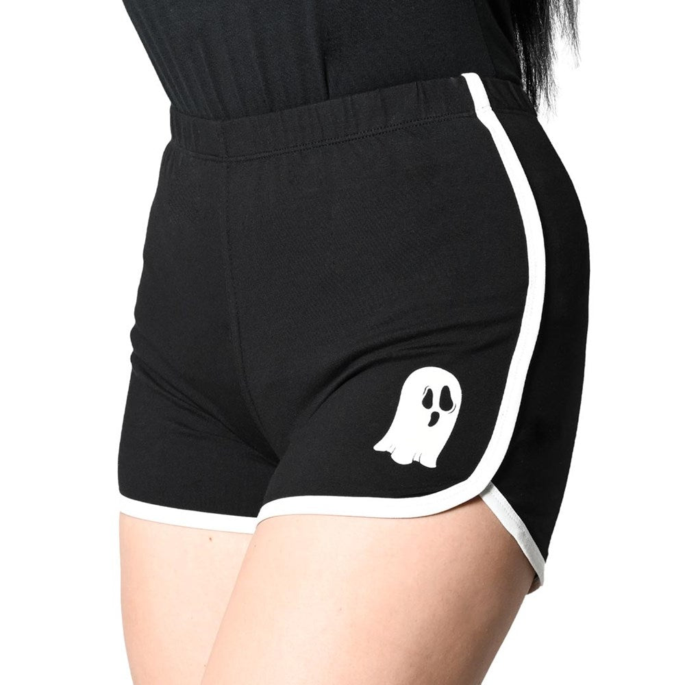 Spooky Ghost Glow Womens Booty Shorts - Kreepsville