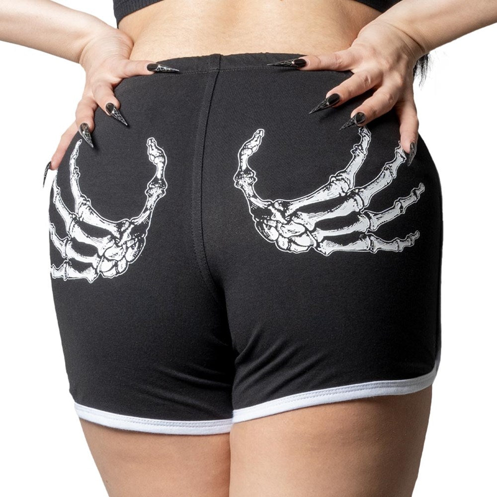 Skeleton Hand Womens Booty Shorts - Kreepsville