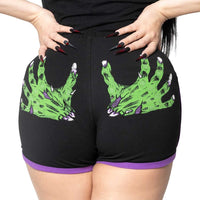 Thumbnail for Zombie Hand Womens Booty Shorts - Kreepsville
