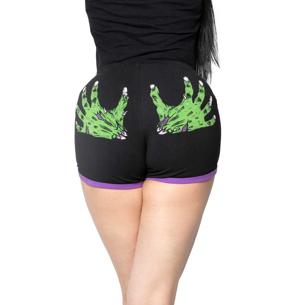 Zombie Hand Womens Booty Shorts - Kreepsville
