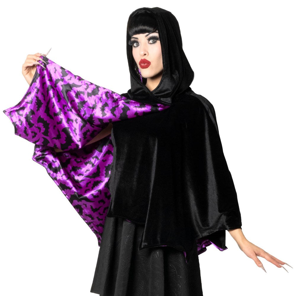 Bat Wing Velvet Black Short Cape - Kreepsville