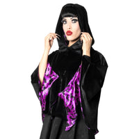 Thumbnail for Bat Wing Velvet Purple Short Cape - Kreepsville