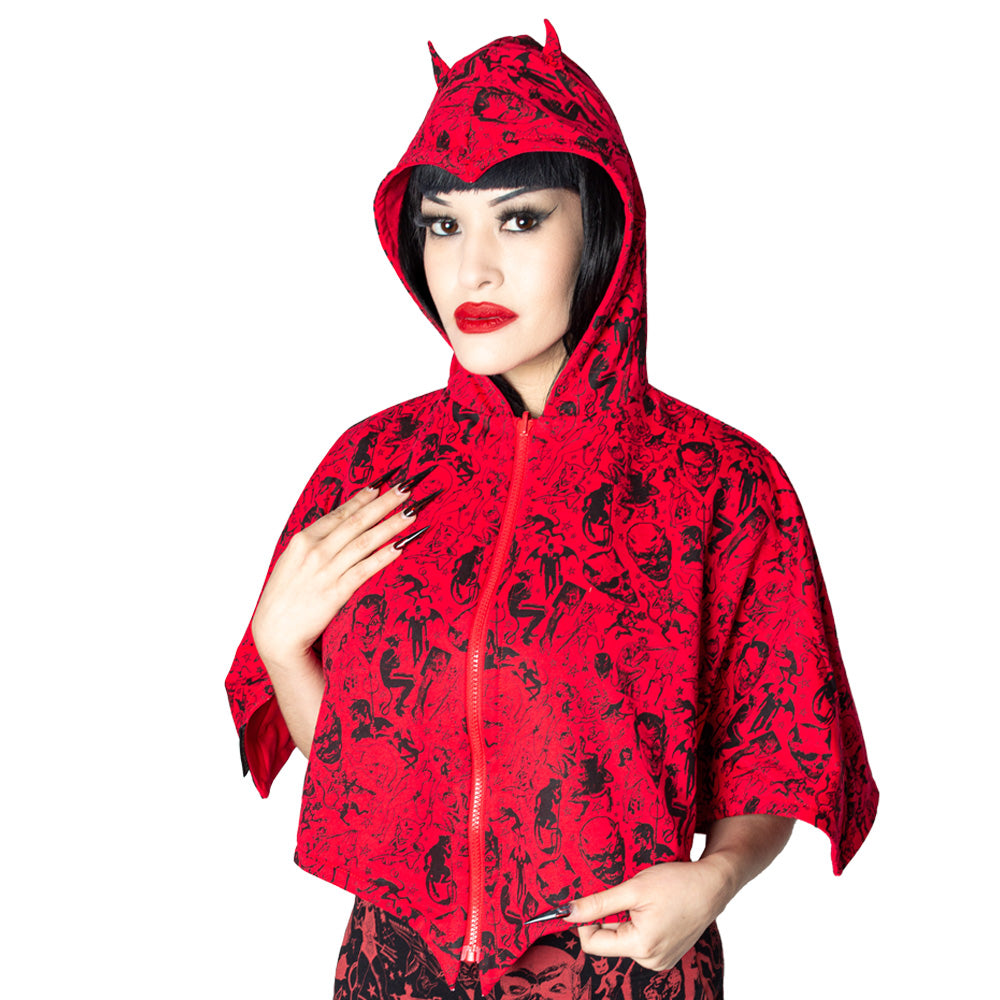 Reversible Devil In Disguise Shoulder Cape - Kreepsville