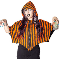 Thumbnail for Reversible Trick Or Treat Pumpkin Shoulder Cape - Kreepsville