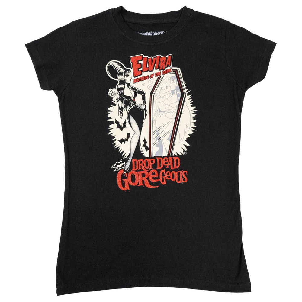 Elvira Drop Dead Goregeous Womens T-shirt - Kreepsville