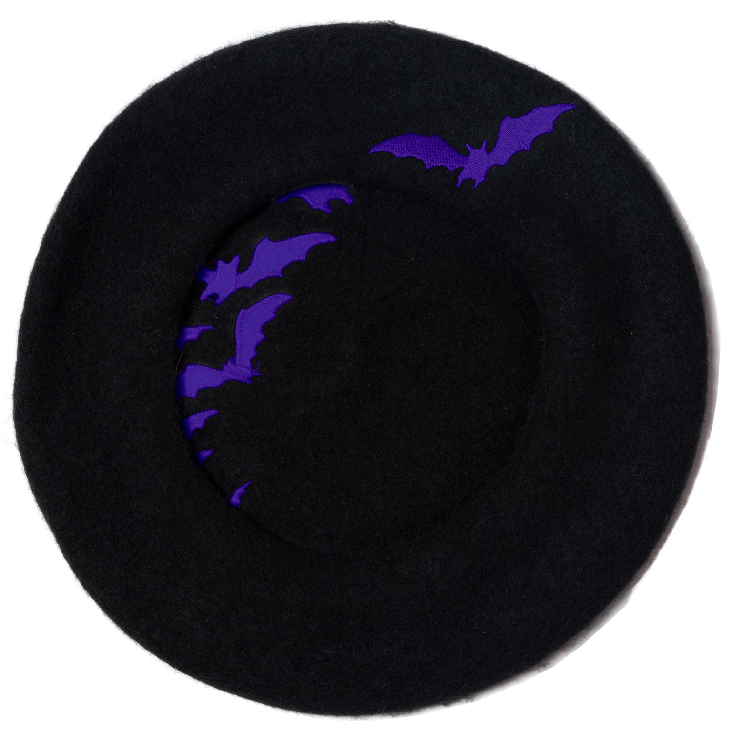 Bat Repeat Purple Beret Hat - Kreepsville