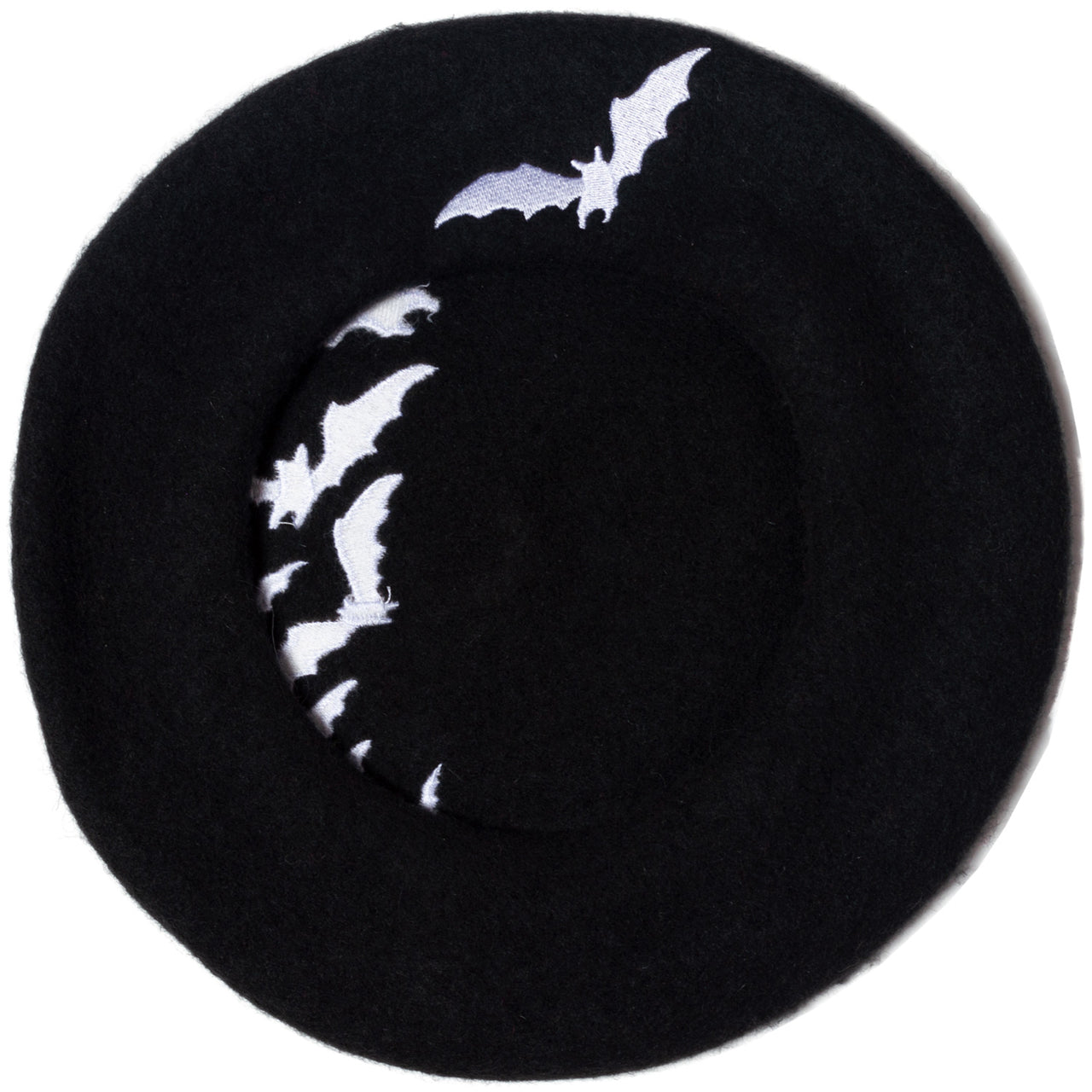 Bat Repeat White Beret Hat - Kreepsville