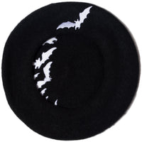 Thumbnail for Bat Repeat White Beret Hat - Kreepsville