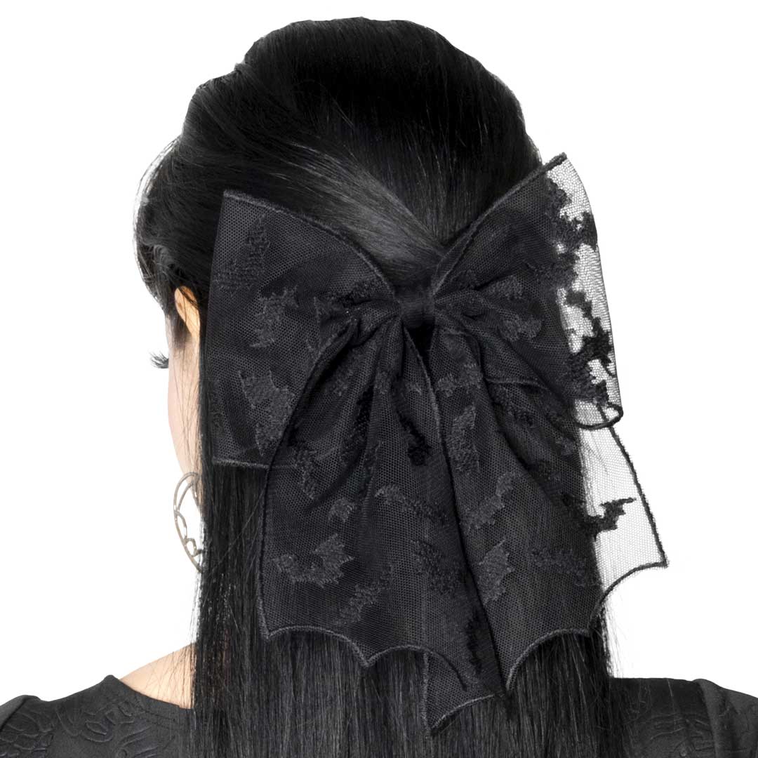 Bat Lace Hair Bow - Kreepsville