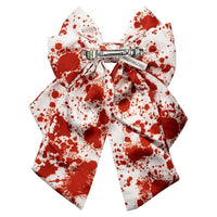Thumbnail for Blood Splatter Knife Satin Hair Bow - Kreepsville
