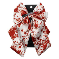 Thumbnail for Blood Splatter Knife Satin Hair Bow - Kreepsville