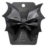Thumbnail for Batwing Black PVC Hair Bow - Kreepsville