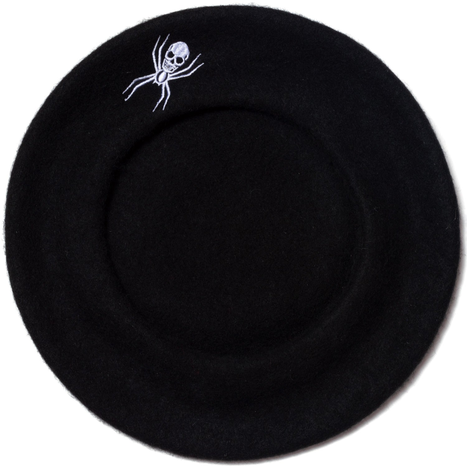 Web Black Beret Hat