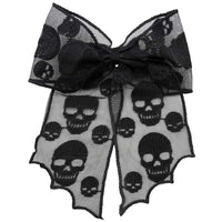 Thumbnail for Skull Lace Hair Bow - Kreepsville