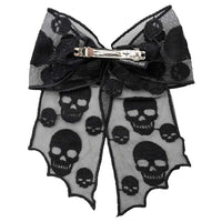 Thumbnail for Skull Lace Hair Bow - Kreepsville