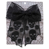 Thumbnail for Skull Lace Hair Bow - Kreepsville