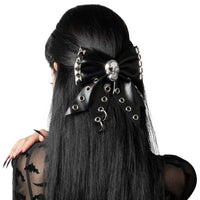 Thumbnail for Skull Punk Stud Hair Bow - Kreepsville