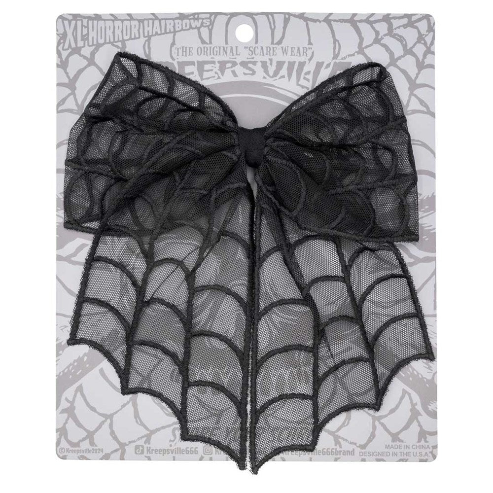 Spiderweb Lace Hair Bow - Kreepsville