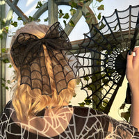 Thumbnail for Spiderweb Lace Hair Bow - Kreepsville